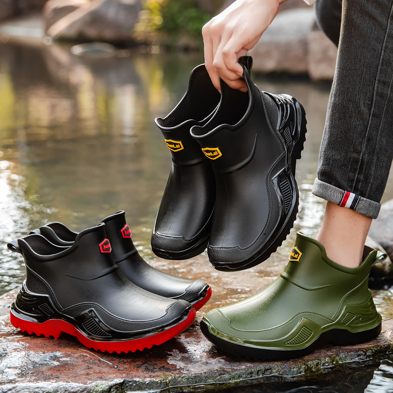 Fashionable short rain boots f - Men'S Fashion Line ulasan dan harga