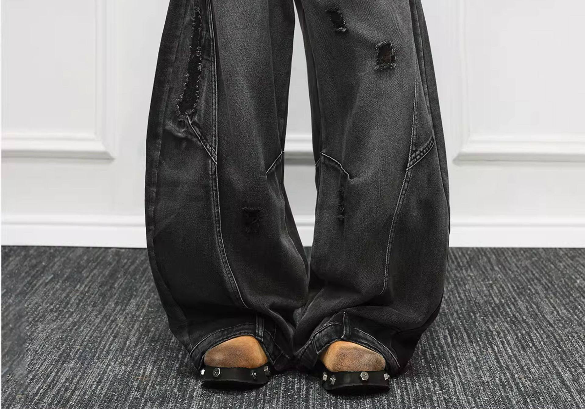 Vintage New Fashion American S - Men'S Fashion Grey Jeans ulasan dan harga
