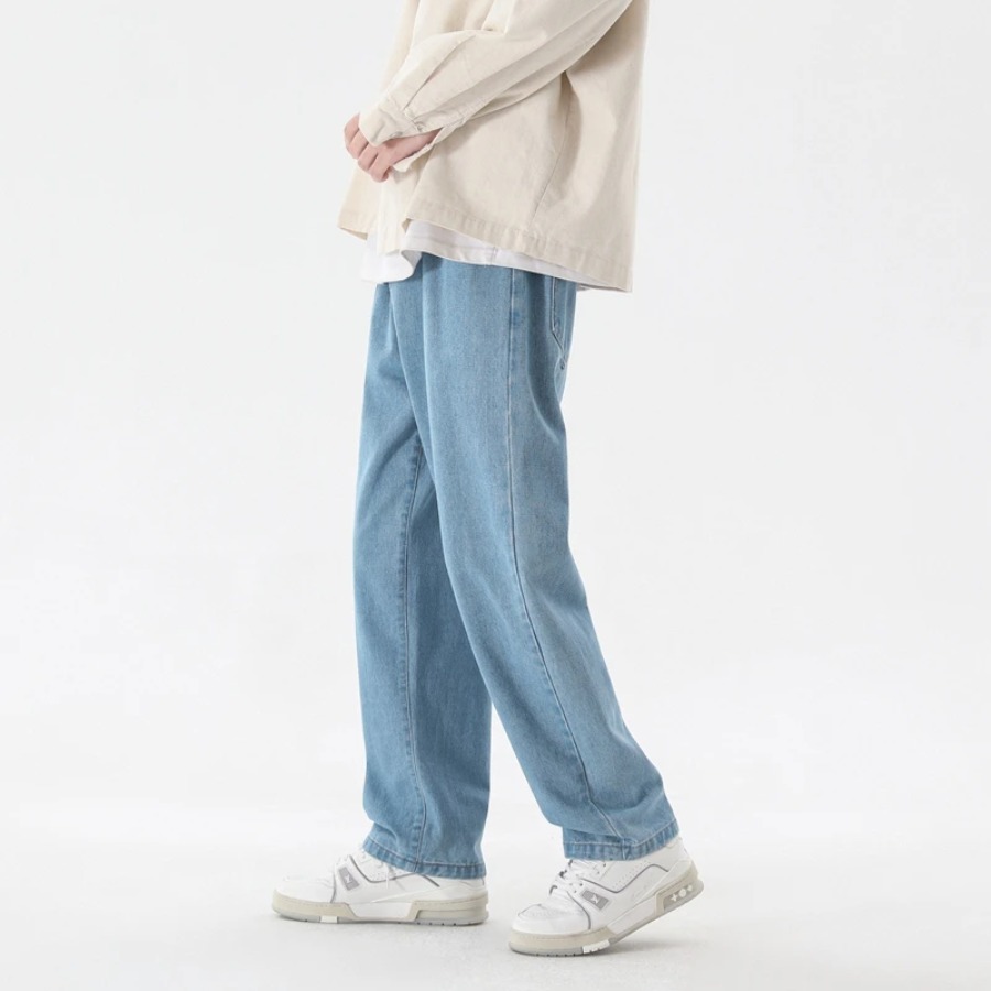 2026 New Korean Fashion Men's  - Men'S Fashion Grey Jeans ulasan dan harga