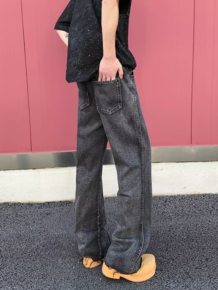 2026 Pantalon Y2K Fashion Blac - Men'S Fashion Grey Jeans ulasan dan harga