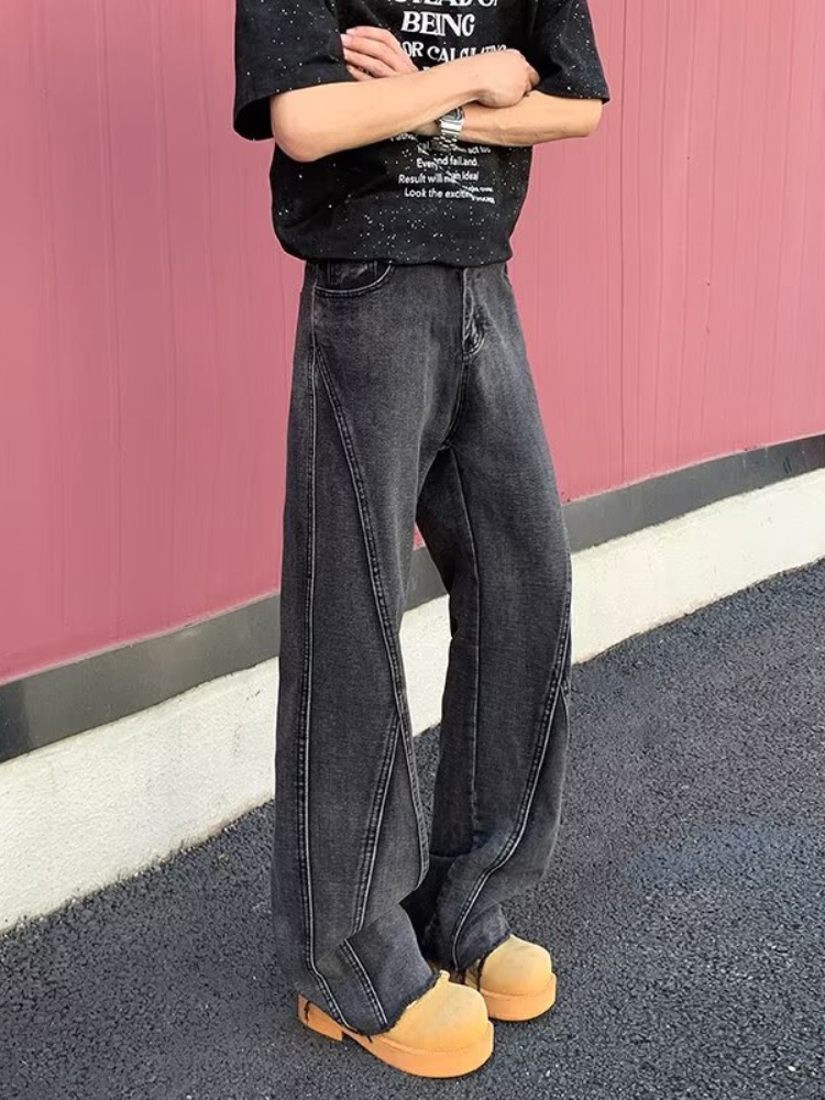 2026 Pantalon Y2K Fashion Blac - Men'S Fashion Grey Jeans ulasan dan harga