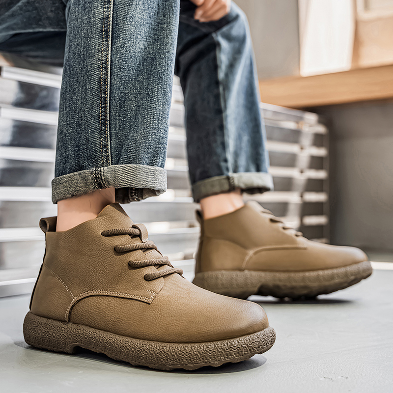 Men Ankle Boots Brown Short Bo - Men'S Fashion For 45 Years Old ulasan dan harga