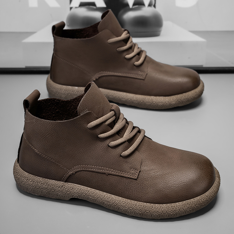Men Ankle Boots Brown Short Bo - Men'S Fashion For 45 Years Old ulasan dan harga