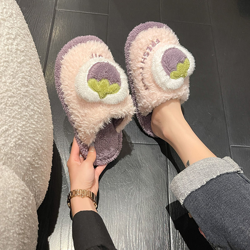 Women fluffy Cotton Slippers W - Men'S Fashion Houses ulasan dan harga