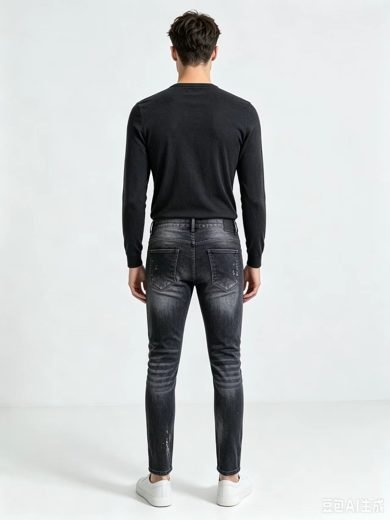 Men's High Street Hip Hop Graf - Men'S Fashion Grey Jeans ulasan dan harga
