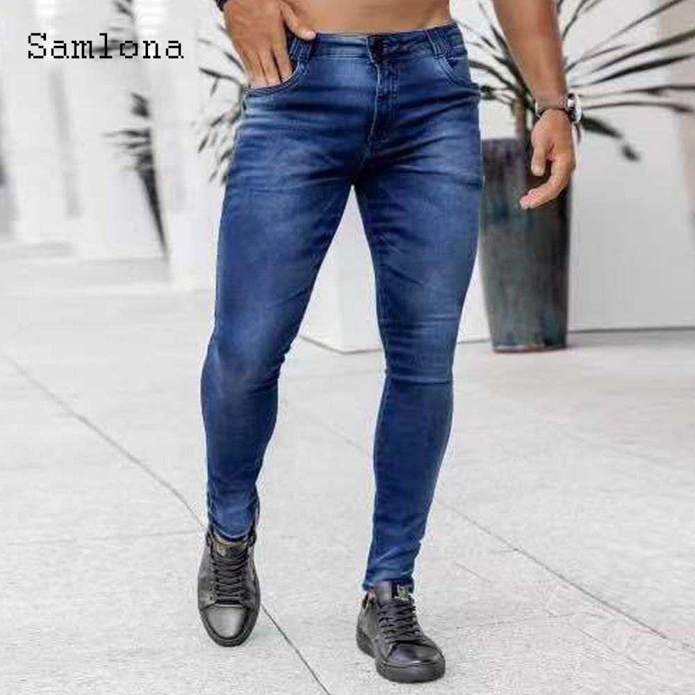 Samlona Jeans Mens Fashion Ski - Men'S Fashion Grey Jeans ulasan dan harga