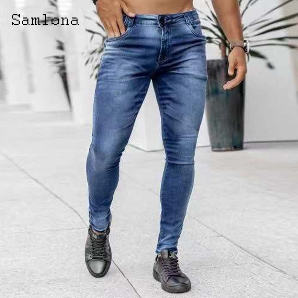 Samlona Jeans Mens Fashion Ski - Men'S Fashion Grey Jeans ulasan dan harga
