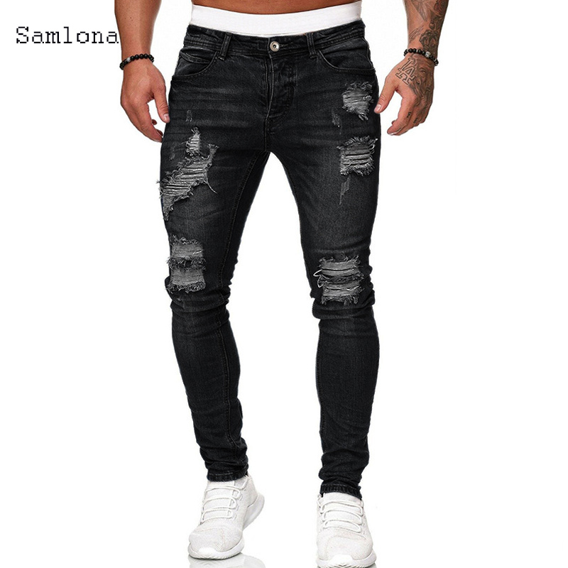 Samlona Jeans Mens Fashion Ski - Men'S Fashion Grey Jeans ulasan dan harga