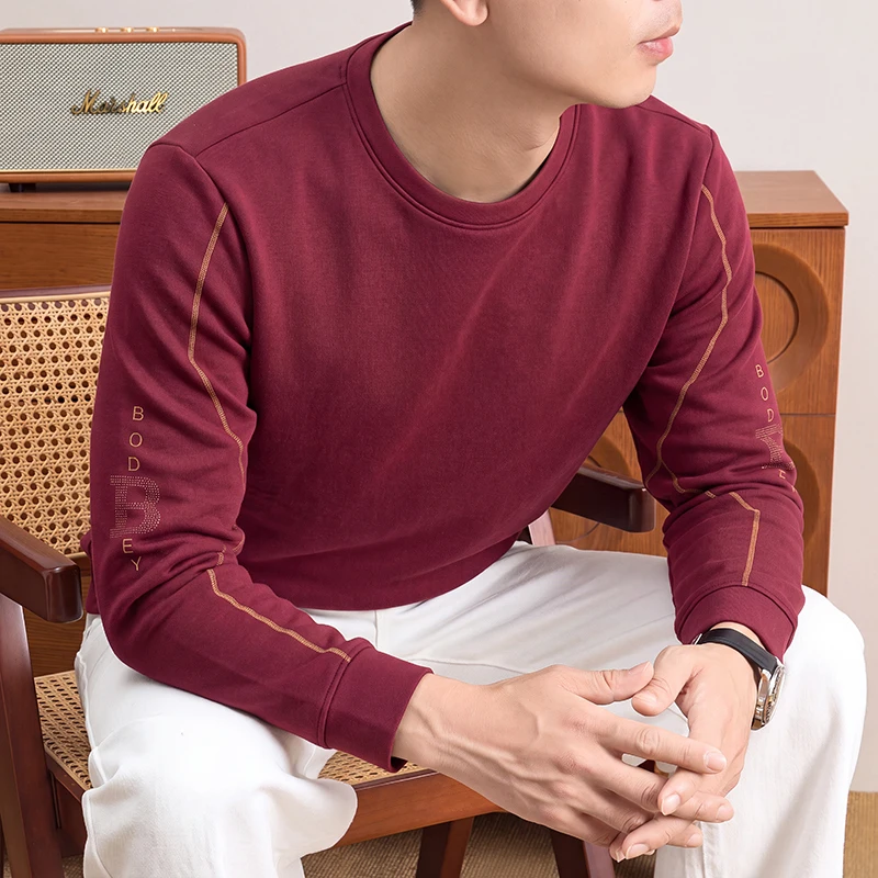 Mens Daily Crew Neck Sweatshir - Mens Fashion Casual ulasan dan harga