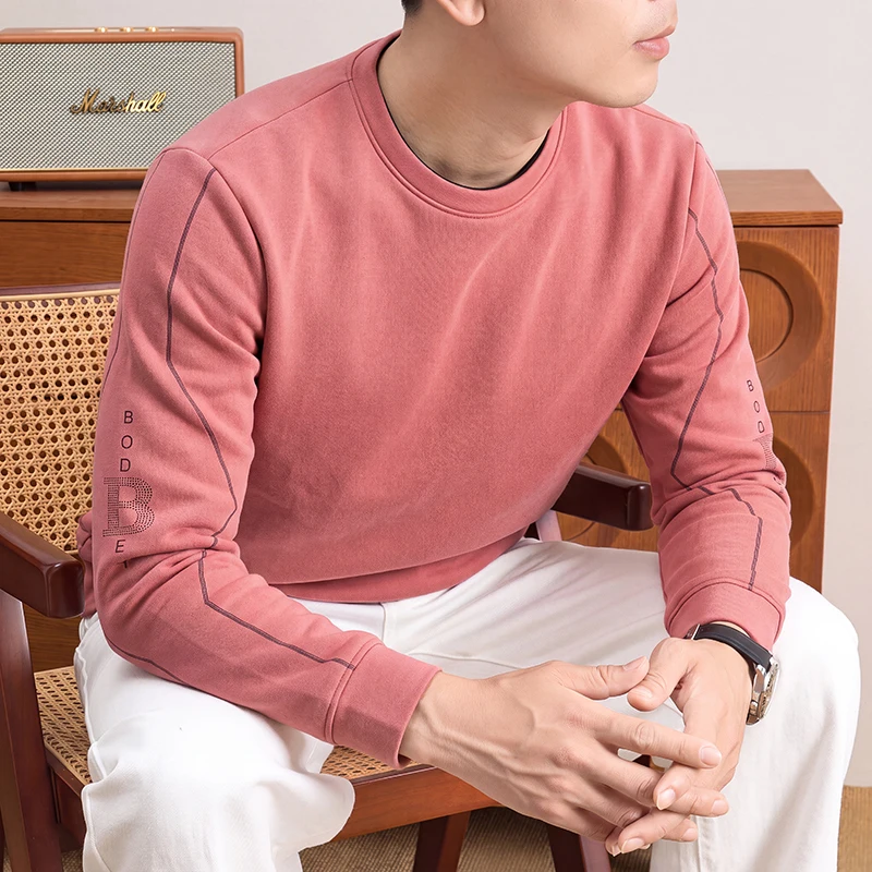 Mens Daily Crew Neck Sweatshir - Mens Fashion Casual ulasan dan harga