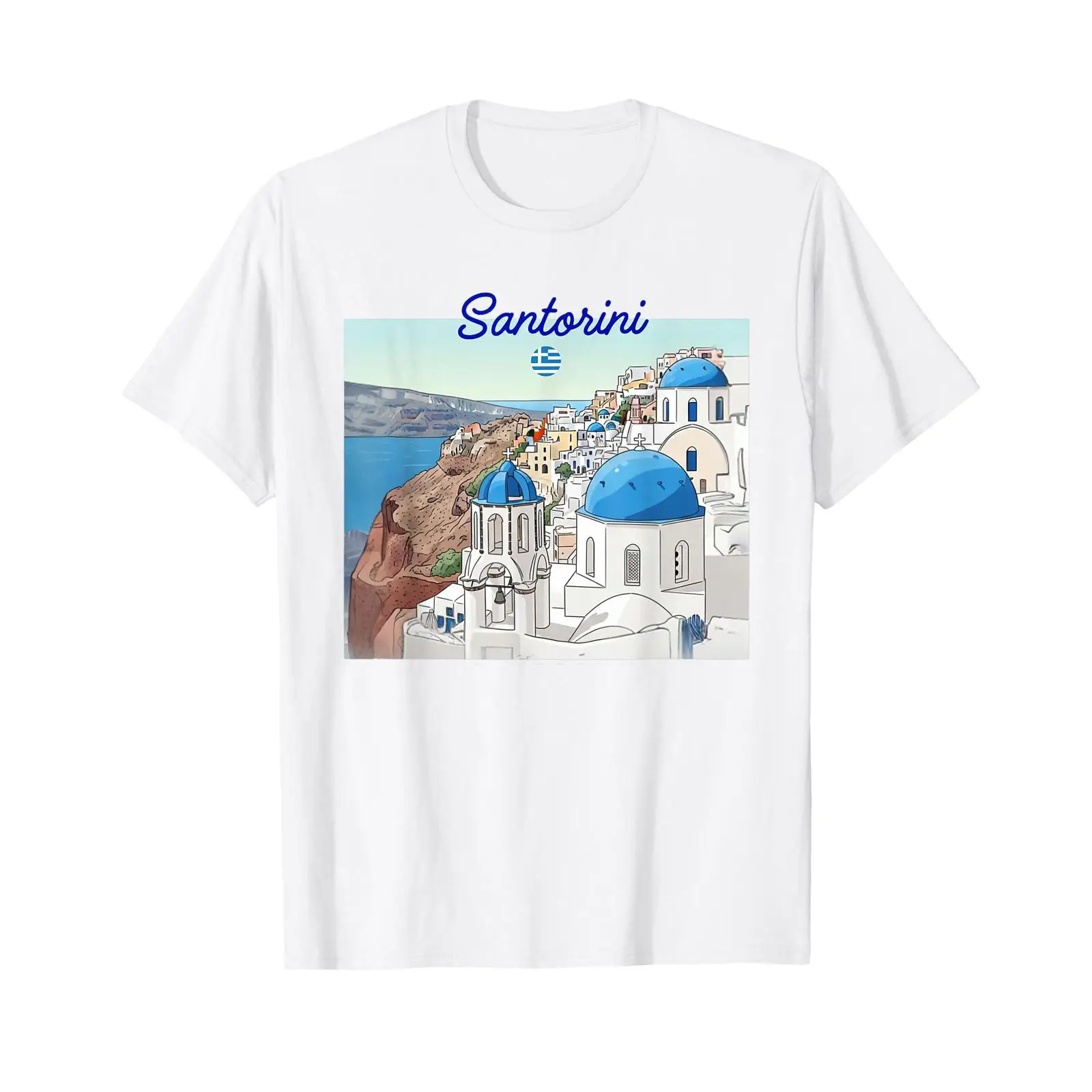 Santorini Greece Greek Flag Va - Men'S Fashion Greece ulasan dan harga