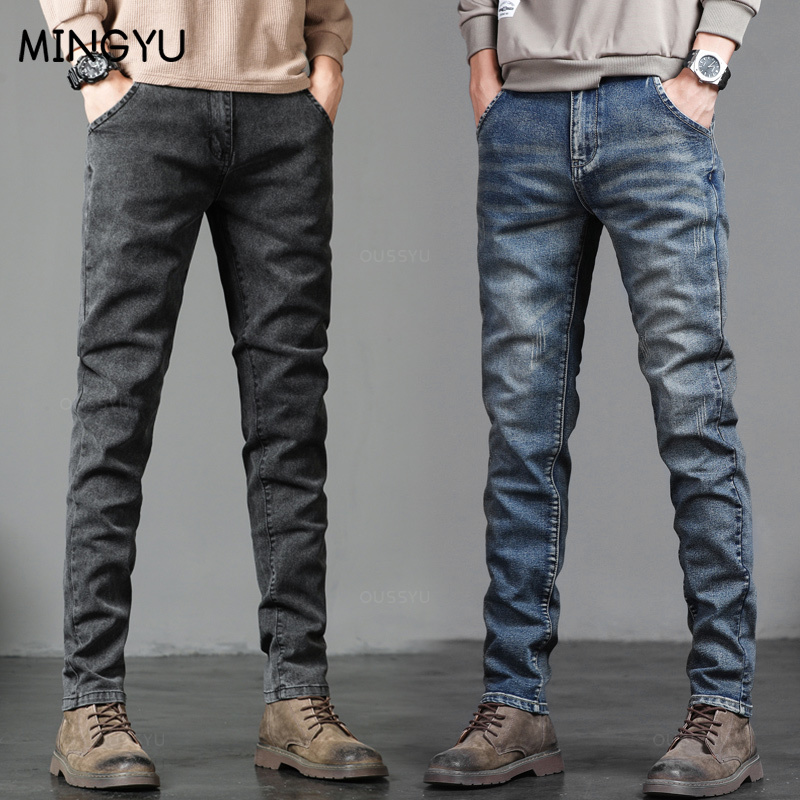Spring Autumn Men's Classic Fa - Men'S Fashion Grey Jeans ulasan dan harga