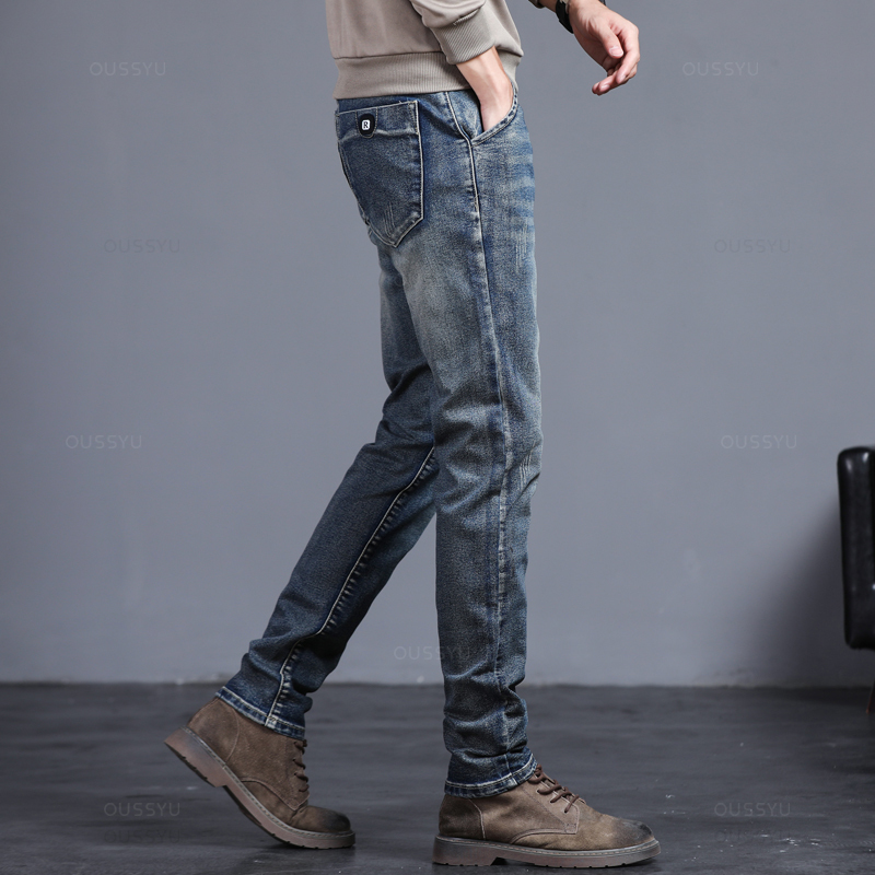 Spring Autumn Men's Classic Fa - Men'S Fashion Grey Jeans ulasan dan harga