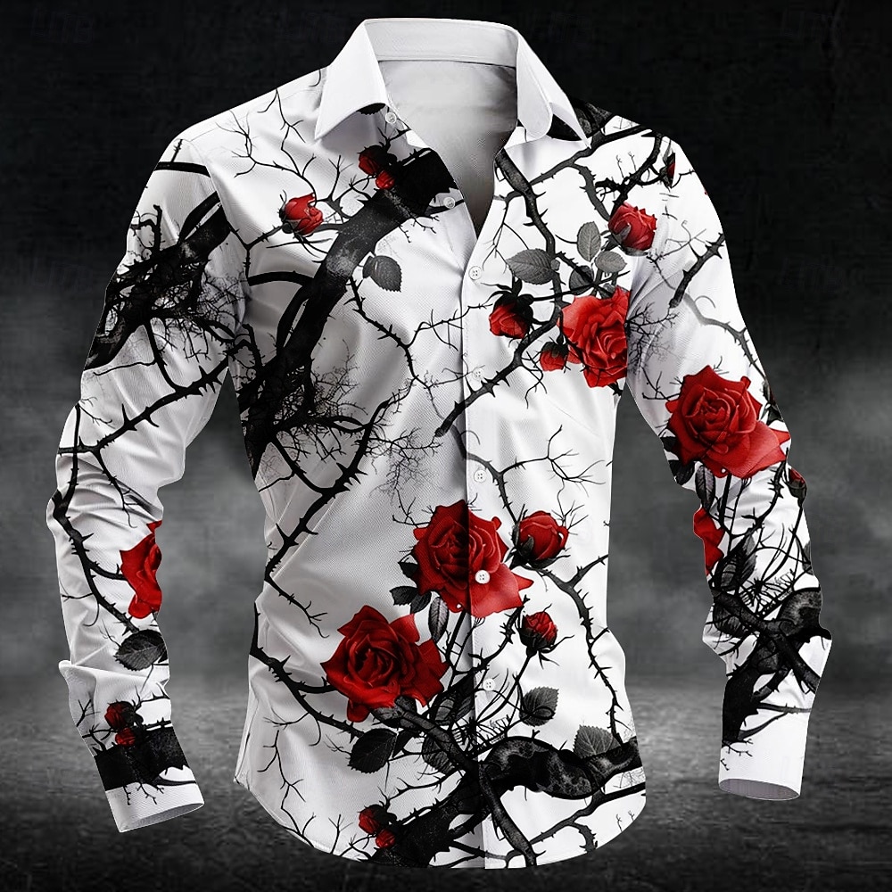 Fashion plum blossom pattern 3 - Mens Fashion Top ulasan dan harga