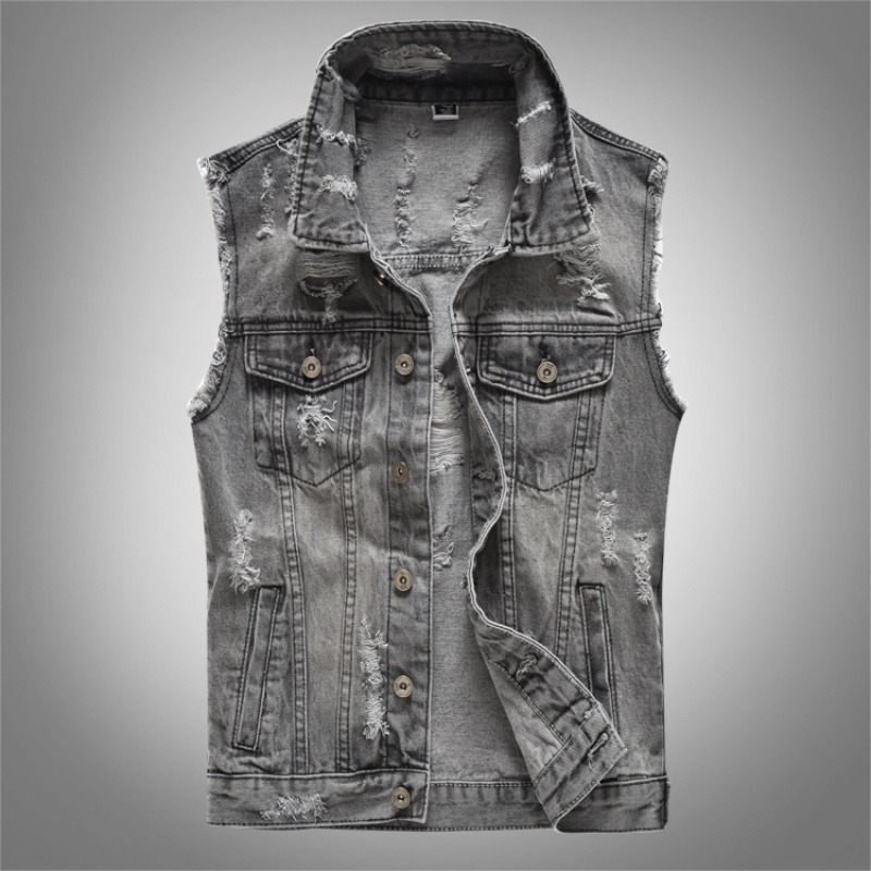 New Fashion Men Retro Grey Den - Men'S Fashion Grey Jeans ulasan dan harga